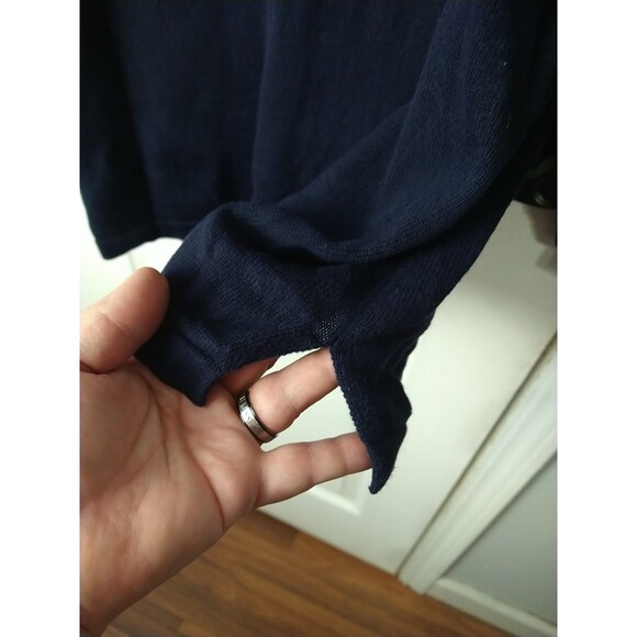 Rafaella Woman 2X Blue Pullover LS Sweater Side Slit Patriotic American Flag - Picture 7 of 8